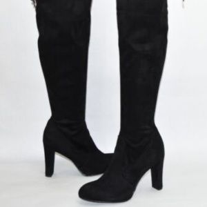 Sam Edelman - Kent Over the Knee Boot - Black Suede - Black - 9